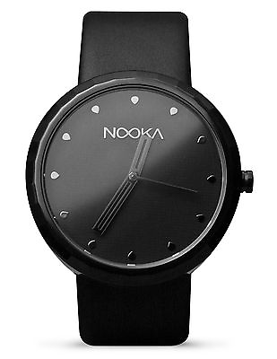 #ad Nooka Unisex Black Night 360 Degree Rotating Case Quality Luxury Wrist Watch NIB $171.75