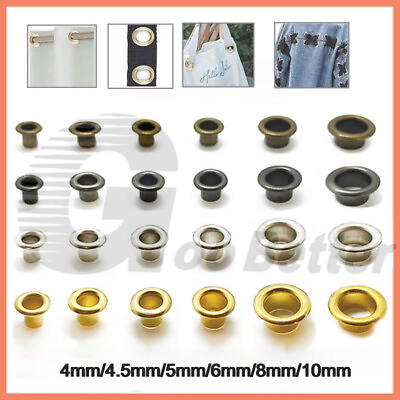 #ad Eyelets Grommets for Leather Crafts Clothing Bags Repair 4mm 5mm 6mm 8mm 10mm $2.59