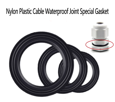 #ad PG7 PG48 Nylon Plastic Cable Waterproof Joint Special Gasket Black Sealing Ring $20.67
