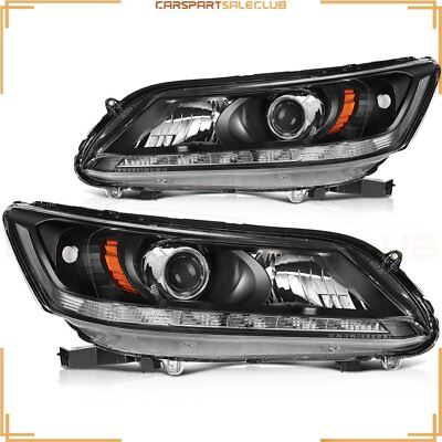 #ad For 2013 2015 Honda Accord 4 Door Pair Headlights Assembly Projector LHRH Sides $169.99