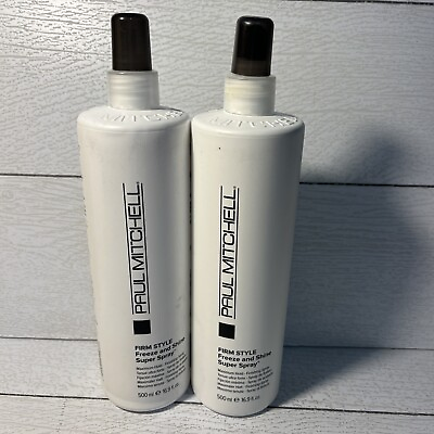 #ad lot of 2 Paul Mitchell Firm Style Freeze And Shine Super Spray 16.9oz 500ml $38.00