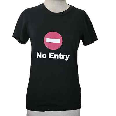 #ad Black No Entry Tee Shirt Size Large $25.00