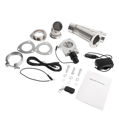 #ad 2.5quot; 63mm Remote Electric Exhaust Catback Downpipe Cutout E Cut Out Valve System $77.99
