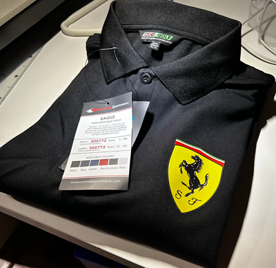 #ad Polo Ferrari Logo Performance Shirt for Men High Quality Polyester Perfect Gift C $56.00
