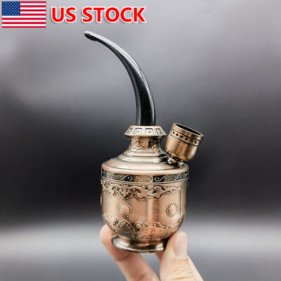 #ad 5.3 inch Portable Water Filter Pipe Mini Hookah Shisha Metal Smoking Pipes Gifts $8.99