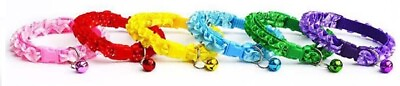 #ad Nylon Collar with Ribbon and Bell for Pets; Fits Neck Size 8 11 Inches $8.79