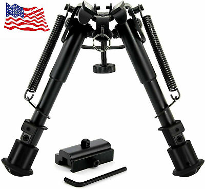 #ad 6 9quot; Spring Return Hunting Rifle Bipod with 20mm Picatinny Rail Mount Adapter US $11.69