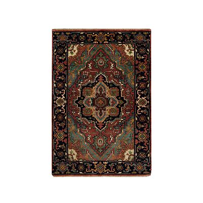 #ad 2#x27;1quot;x3#x27;3quot; Red Antiqued Fine Heris Hand Knotted Pure Wool Mat Oriental Rug R90279 $314.10