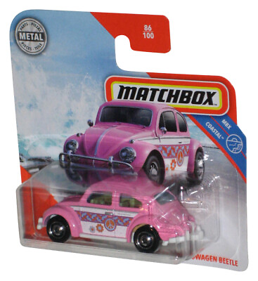 #ad Matchbox MBX Coastal 2019 Pink 1962 Volkswagen Beetle Toy Car 86 100 Short $14.92