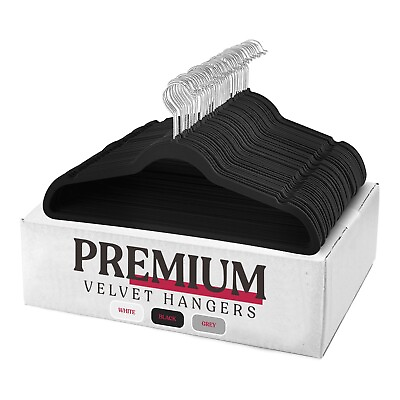 #ad Velvet Hangers Flocked Clothes Heavy Duty Premium Non Slip Hangers 30 50 Pack $19.99