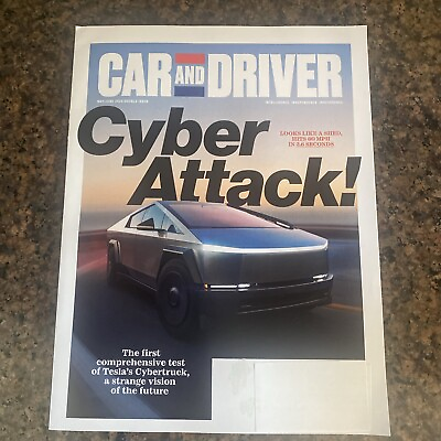 #ad CAR AND DRIVER MAGAZINE MAY JUNE 2024 CYBER ATTACK TESLA#x27;S CYBERTRUCK TESTED $6.99
