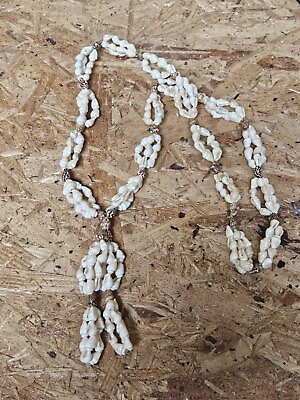 #ad Seashell Drop Necklace Natural Shell B2 $7.50