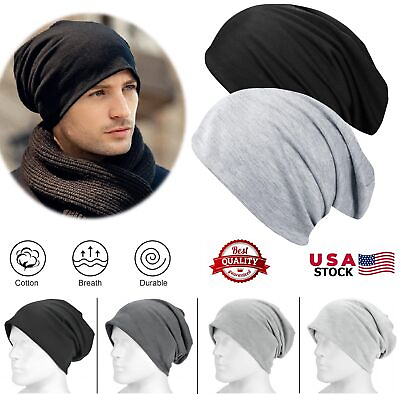 #ad Winter Casual Beanie Cap Men Cotton Blended Warm Hat Hat Slouch Women Cap Hat US $7.99