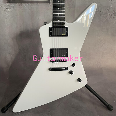 #ad Custom White Explorer Electric Guitar HH Pickups Mahogany Body 6 String in Stock $253.80