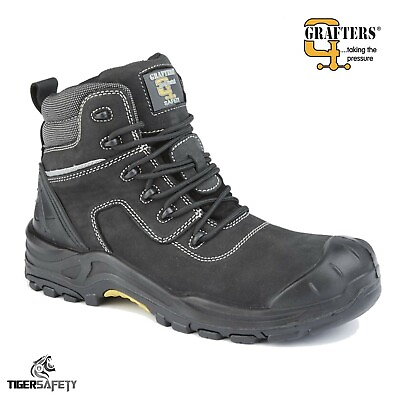 #ad Grafters M426A Mens Black Waterproof Non Metallic Composite Toe Cap Safety Boots $120.96