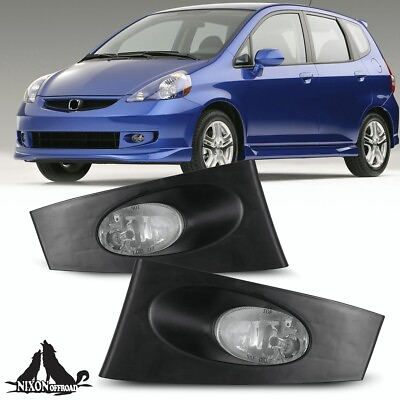 #ad For 07 08 Honda Fit Clear Lens Pair Bumper Fog Light Driving LampWiringSwitch $52.99