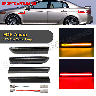 #ad For 2004 2008 Acura TL *Type S Only* LED Side Marker Light Smoke Front Rear 4PCS $65.99