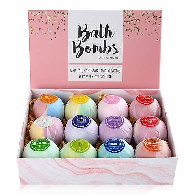 #ad 12 Bath Bombs Gift Set for Bubble Spa Bath Birthday Mothers Valentines Day Gifts $18.99