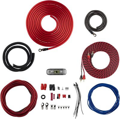 #ad #ad DS18 AK4 Complete 4 Gauge CCA Amplifier Installation Wiring Kit $20.78