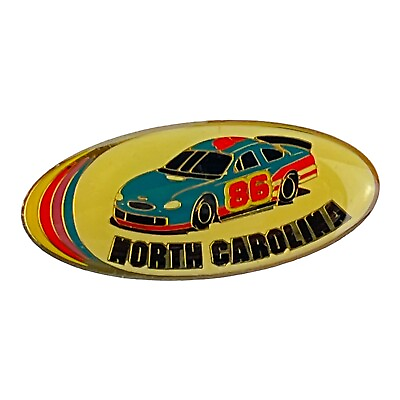 #ad Vintage NASCAR North Carolina Car 86 Lapel Hat Pin Racing Souvenir Gift $6.00
