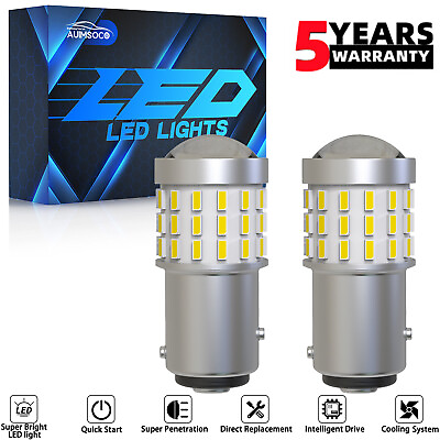 #ad 2pcs 1157 2057 6000K White LED Front Turn Signal Indicator Light Bulbs For Ford $24.99