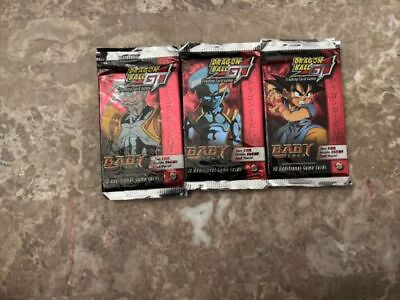 #ad Lot Of 3 Dragon Ball GT Baby Saga TCG Booster Pack Year 2004 $32.99