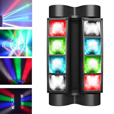 #ad 8 LED 4 IN 1 Spider Beam RGBW Moving Head Stage Light DMX Disco Party DJ Light $50.98