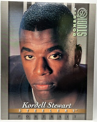#ad Kordell Stewart Pittsburgh Steelers Donruss Portrait Studio #23 1997 8X10 $9.57