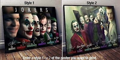 #ad Joker Movie Phoenix Joker and Ledger Joker Signature Poster $11.99