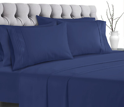 #ad 6 Piece Bed Sheet Set 1800 Series Microfiber Comfort Deep Pocket Hotel Bed Sheet $23.51