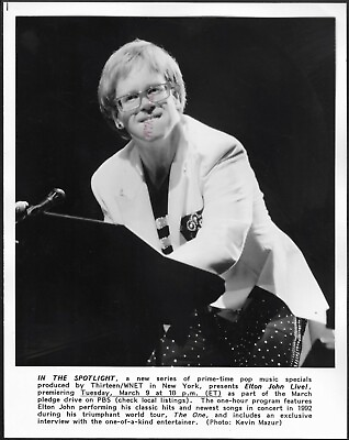 #ad Elton John Original 1990s PBS TV Series Promo Photo In the Spotlight $11.96