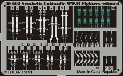 #ad Eduard 49002 1 48 Aircraft Luftwaffe Fighter WWII Seatbelts Painted $7.99