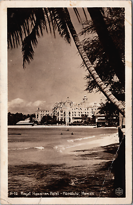 #ad RPPC Royal Hawaiian Hotel US Navy Cancel Addressed Packard Motor Car Co. Detroit $5.85