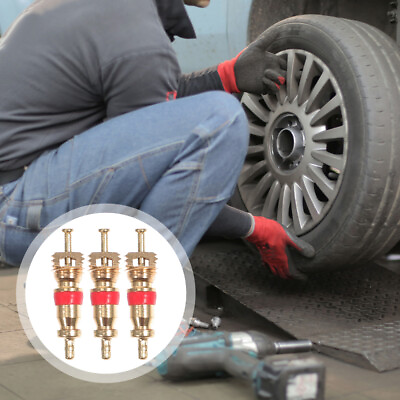 #ad 100 Pcs Truck Tire Valve Stem Cores Replacement Tyre Parts $11.45
