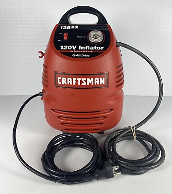 #ad Craftsman 919.751110 120V Inflator 125PSI Quiet Drive Tested And Working $60.00