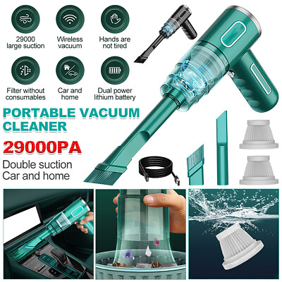 #ad 29000PA Cordless Hand Held Vacuum Cleaner Mini Portable Car Auto Home Wireless $14.29