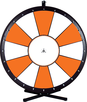 #ad 30quot; Orange and White Color Dry Erase Prize Wheel on a Table Stand Made In USA $272.00