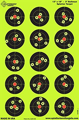 #ad Splatterburst Targets 12 x18 inch 3 inch Bullseye Splatter Target Easil... $43.52