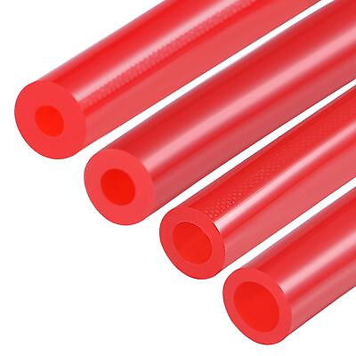 #ad 4pcs Vacuum Silicone Tube 4mm 6mm 8mm 12mm ID 3mm Wall Thick for Engine 5ft Red $31.09