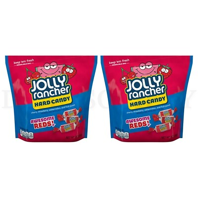 #ad Jolly Rancher Awesome Reds Assorted Fruit Flavored Hard Candy 13oz Bag Lot of 2 $16.99