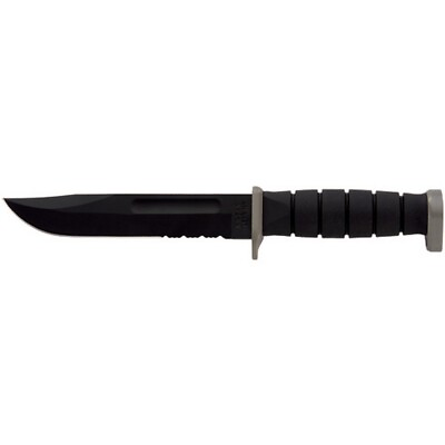 #ad Ka Bar Extreme Fixed Knife 7quot; Part Serrated D2 Tool Steel Blade 1282 $159.14