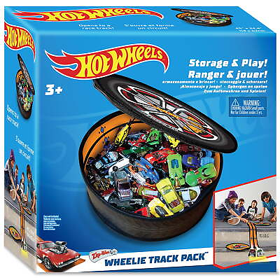 #ad Hot Wheels: Wheelie Track Pack Storage Case amp; Racetrack Mat $19.23