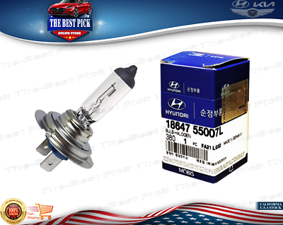 #ad ⭐GENUINE⭐ Headlight Bulb H7 Clear 12V 55W For Hyundai Kia 1999 2023 1864755007L $12.96