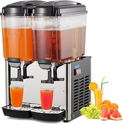 #ad Commercial Cold Beverage Dispenser 9.5 Gal 2 Tanks With Thermostat Controller US $286.99