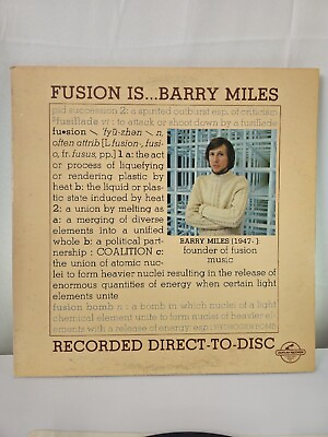 #ad #ad Fusion Is...Barry Miles LP 1978 Century Records Limited Edition Direct to Disk $7.99
