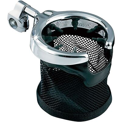 #ad Kuryakyn Drink Holder with Basket For 1 2quot; 5 8quot; or 3 4quot; Tubing 1484 $80.64