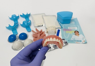 #ad DIY FULL DENTURES for beginners ONE SIZE FITS ALL * FULL PARTIAL* $89.99