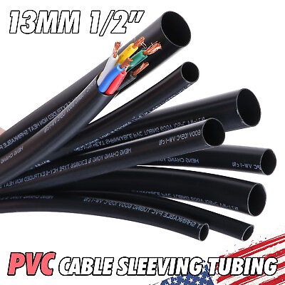 #ad Cable Management Cord Cover Wire Loom Tubing Electric Insulation Sleeve Protect $31.27