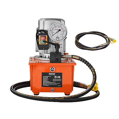 #ad VEVOR Electric Hydraulic Pump Single Acting Oil Pump 10000 PSI 8L Manual Valve $226.99