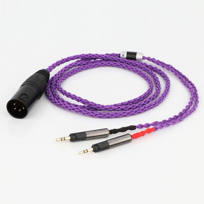 #ad 4pin XLR Balanced Male to dual 2.5mm Jack Headphone Upgrade Cable for ATH R70x $30.00